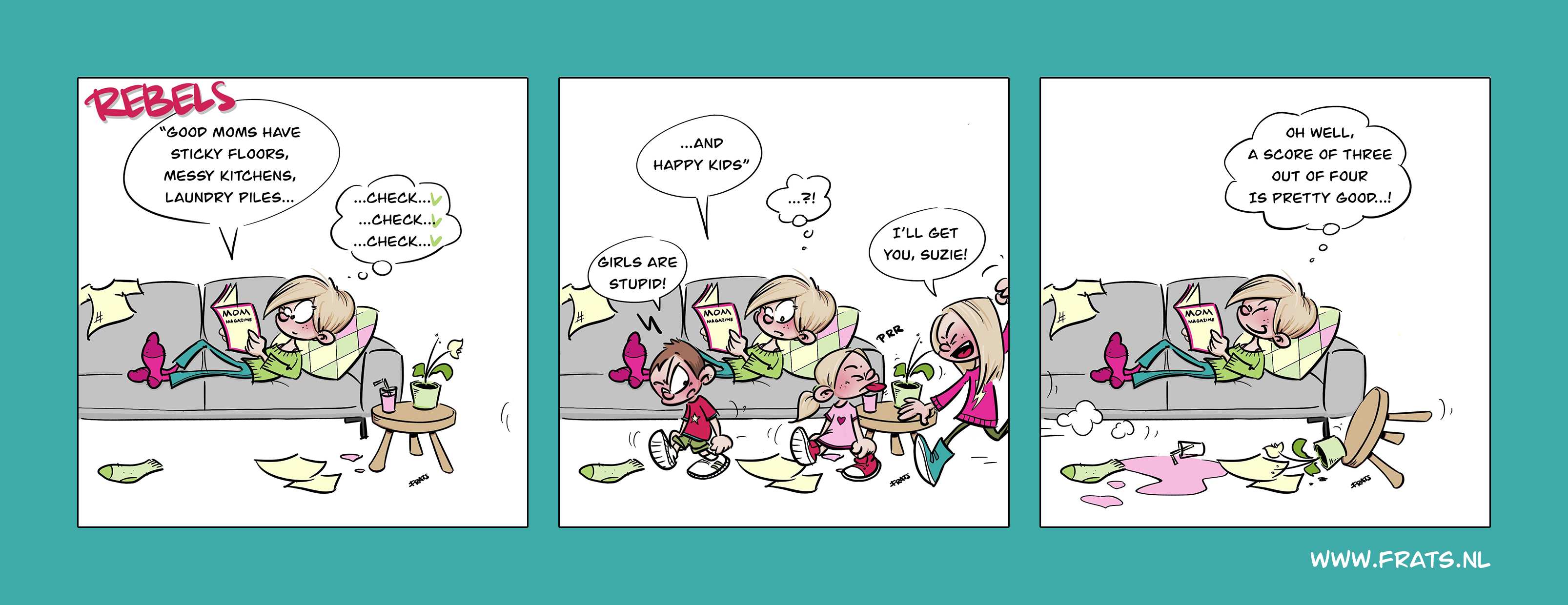 Rebels comic strip about good moms