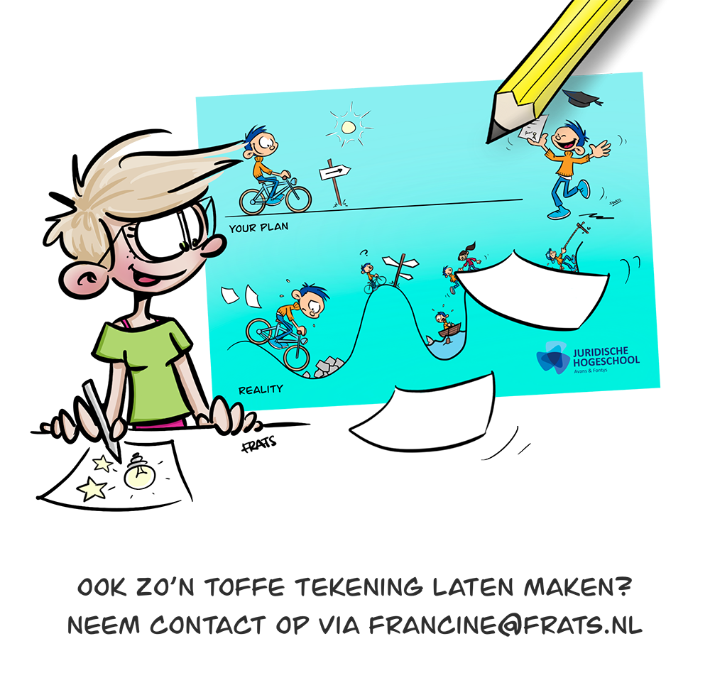 Ook zo'n toffe tekening laten maken? Neem contact op via francine@frats.nl