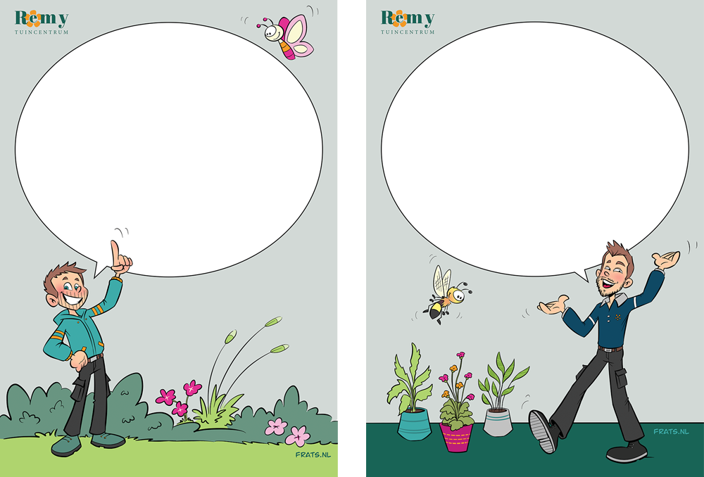 Template voor informatiebordjes Tuincentrum Remy