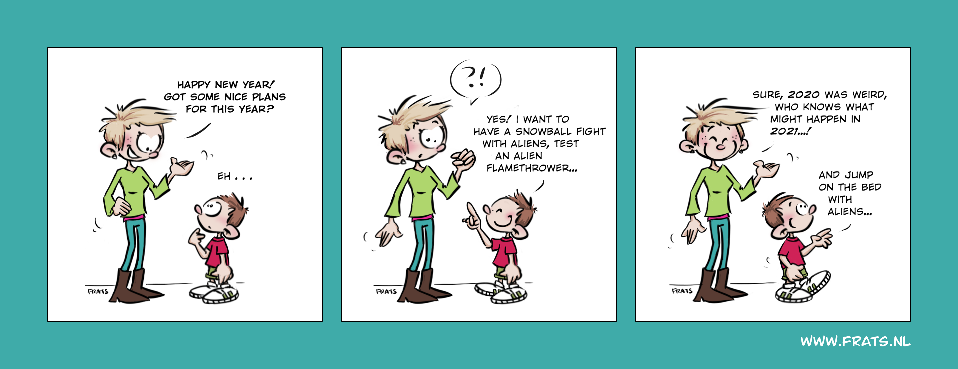 Rebels comic strip about new year expectations