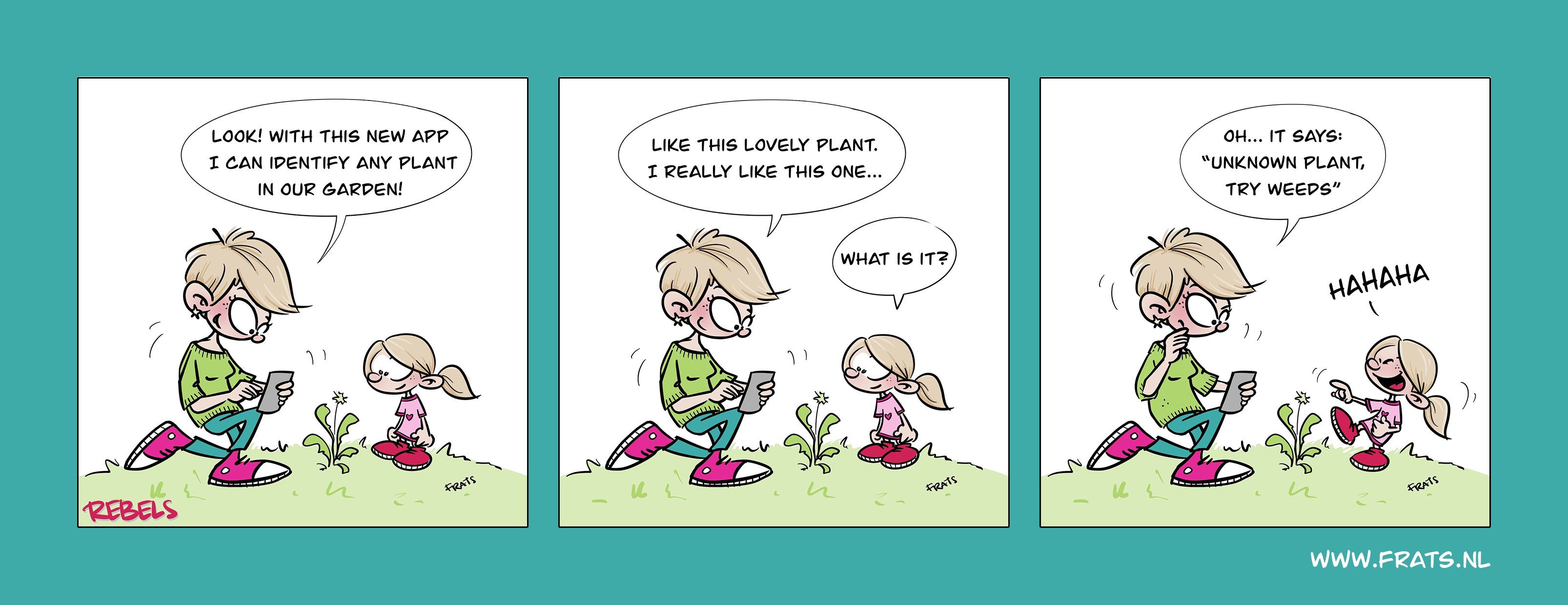 Rebels comic strip about gardening