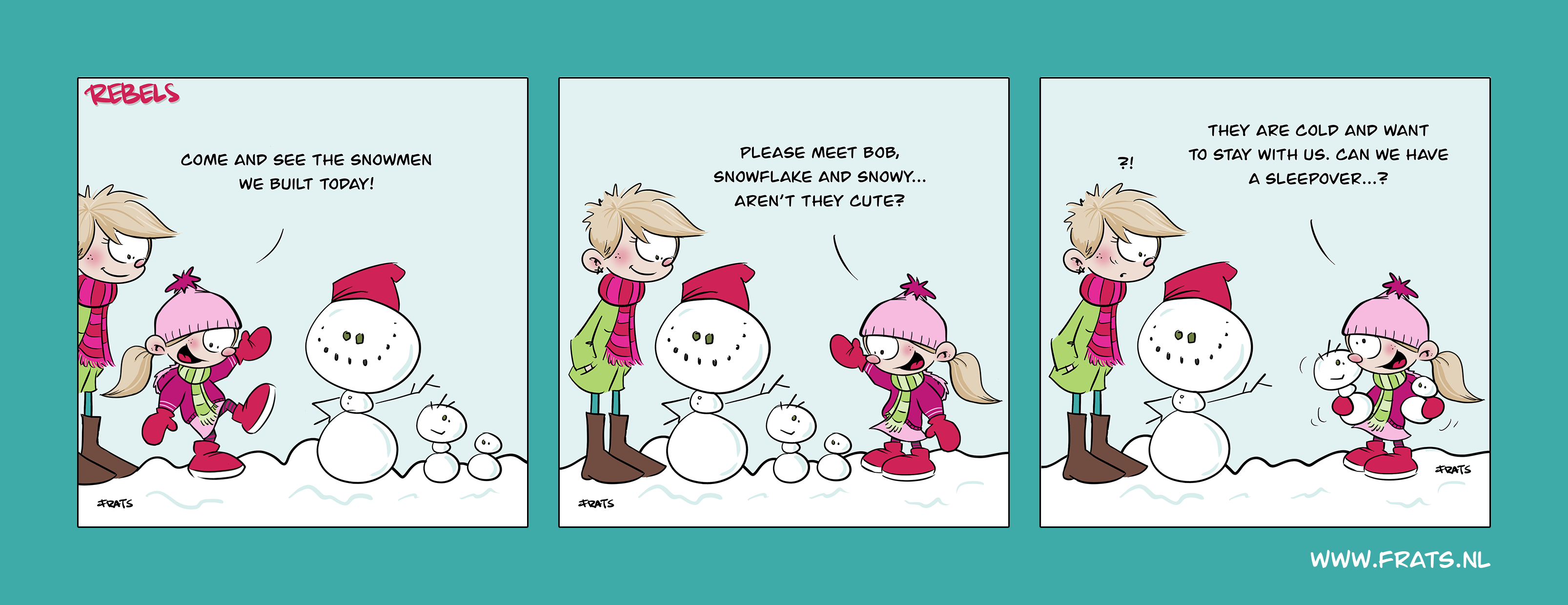 Rebels comic strip about snowmen